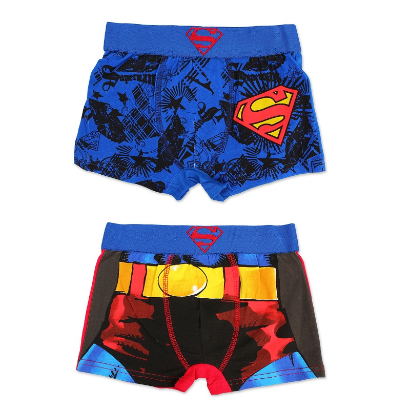 Superman Boxer Shorts Boys DC Superman 2 In A Pack Trunks Underwear -  Online Character Shop