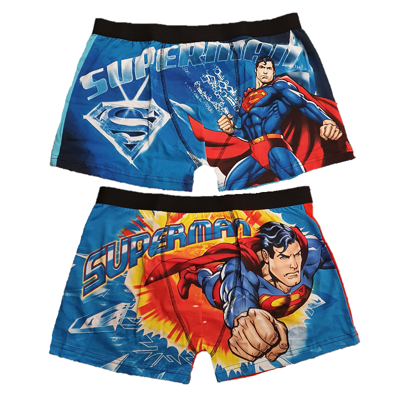 Superman Trunks Men's DC Superman Trunk Underwear Official Licence 2 In A  Pack Size S-L - Online Character Shop