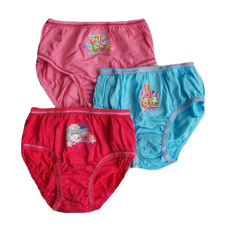 Shopkins Underwear Girls size 8 Panties Briefs 7 Pair NEW Apple Lippy Cookie